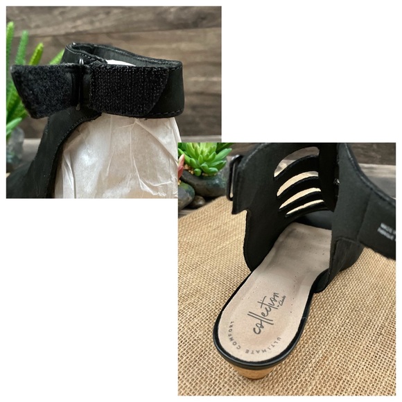 Clarks 8W Abigail Sing Low Wedge Gladiator Sandal - Picture 9 of 11